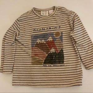 Zara Baby Striped Mountains Longsleeve shirt 6-9mo